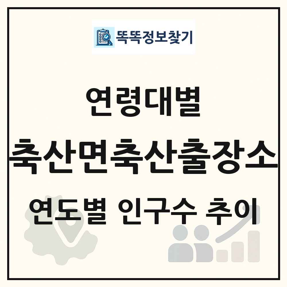 축산면축산출장소 생애주기별 인구수 링크 그림